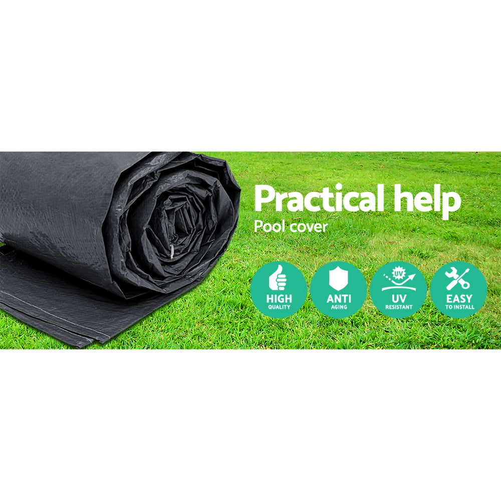 Pool Cover Fits Bestway 3.66m/12ft Round Swimming Pool PVC Blanket 3.7m - Pets Gear