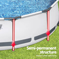 Above Ground Swimming Pool with Filter Pump White - Pets Gear