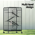 Ferret Cage With Wheels Pull Out Tray 4 Level 110cm
