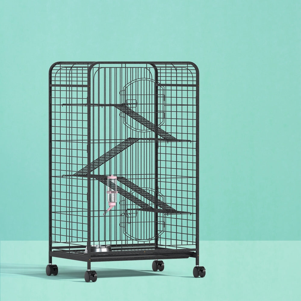 Ferret Cage With Wheels Pull Out Tray 4 Level 110cm
