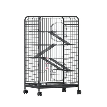Ferret Cage With Wheels Pull Out Tray 4 Level 110cm