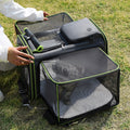 Foldable car-friendly cat and small dog travel bag