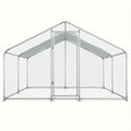 Metal Chicken Cage Galvanised Steel 4m x 3M front view