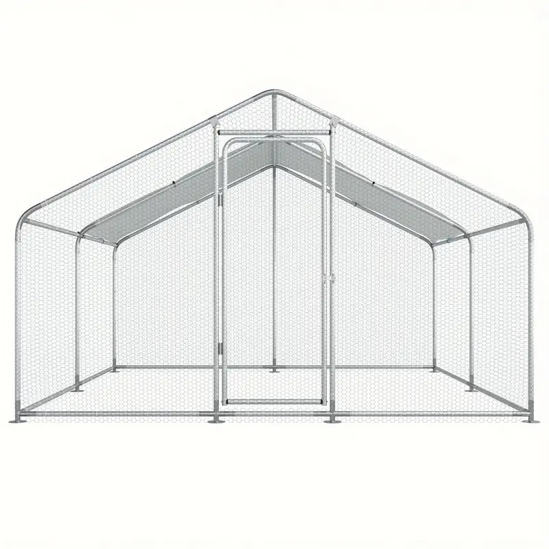 Metal Chicken Cage Galvanised Steel 4m x 3M front view