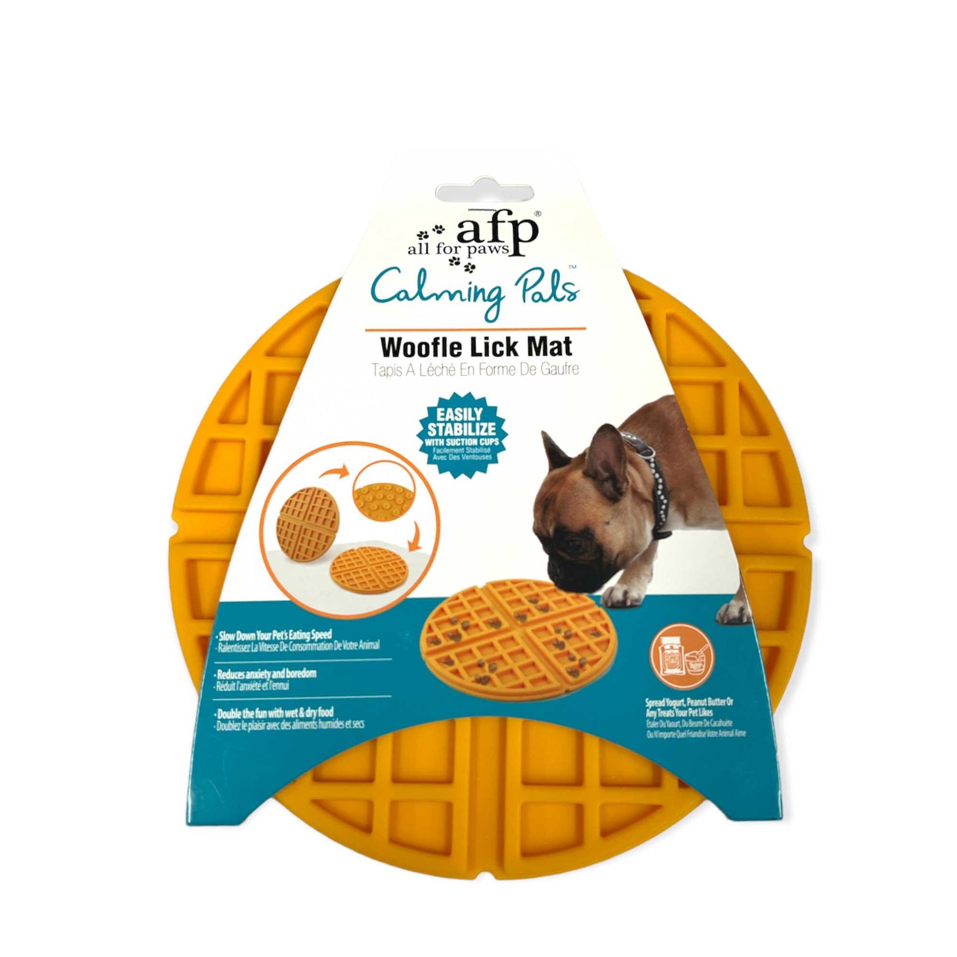 Dog Woofle Lick Mat - Food and Treat Sticky Slow Feeder Pad - Calming Toy - Pets Gear