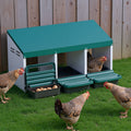 chicken nesting box 3 hole green