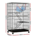 Ferret Cage Three Level 100cm - Pets Gear