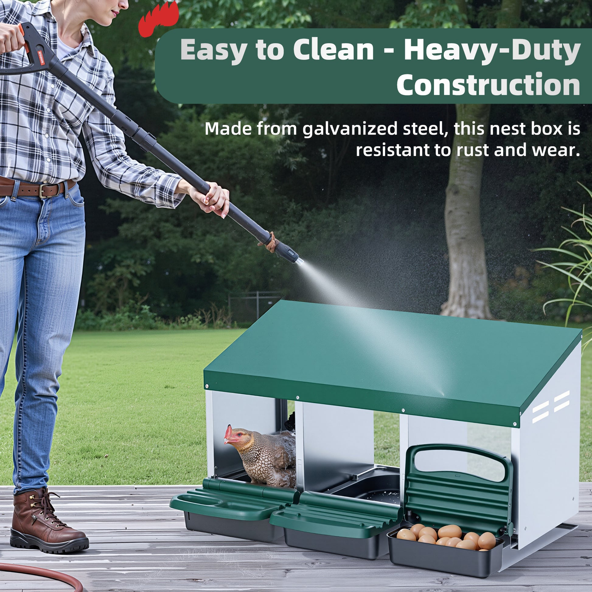 galvanized steel easy to clean heavy duty construction