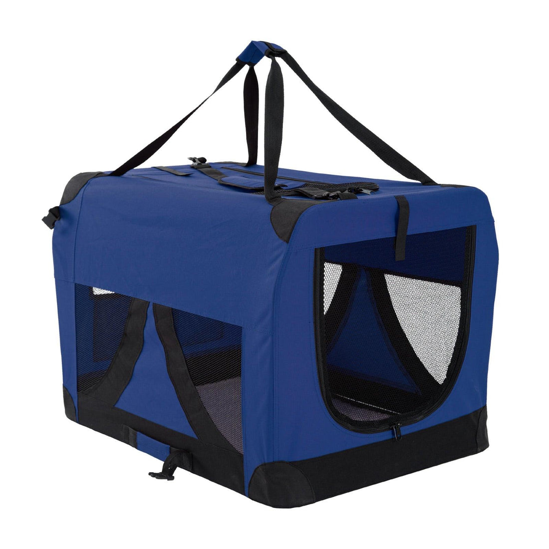 Portable Soft Dog Cage Crate Carrier - BLUE - Pets Gear
