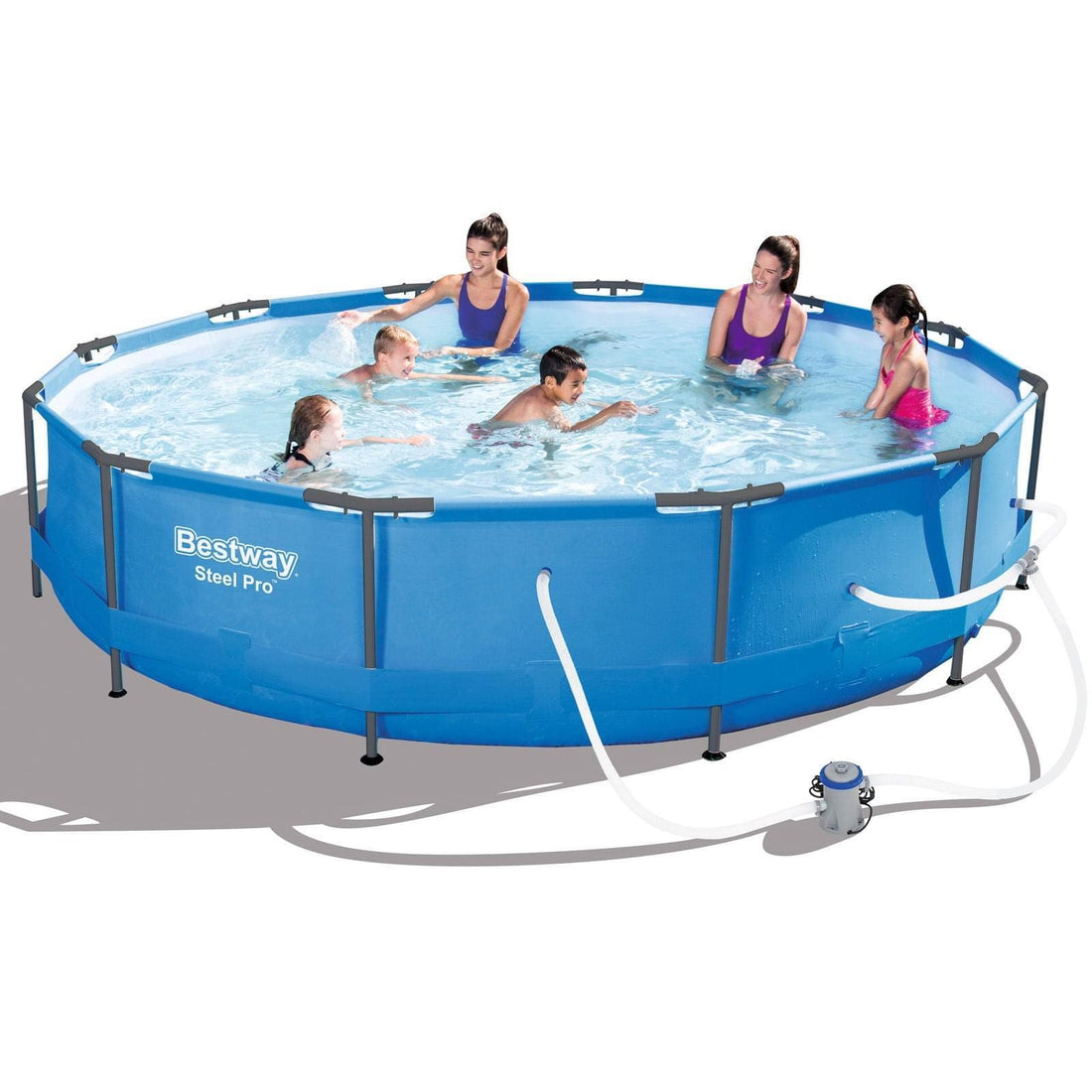 Above Ground Swimming Pool with Filter Pump 366 x 76 CM - Pets Gear