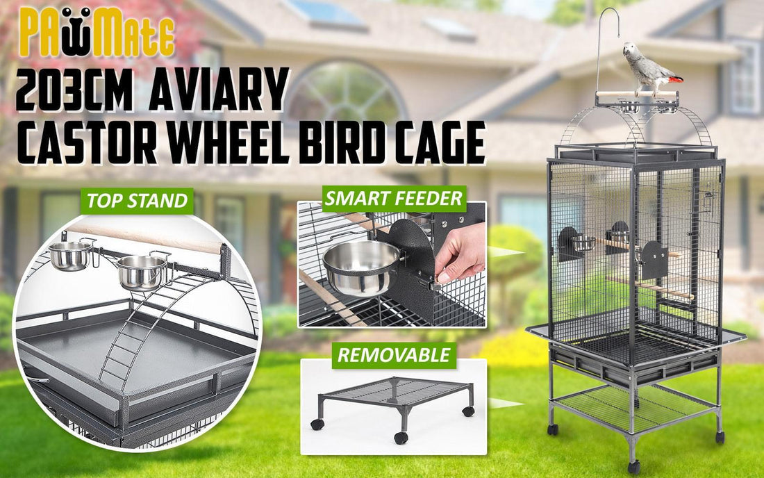 Bird Cage Parrot Aviary Tenor 203cm - Pets Gear