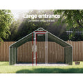 Spacious dog enclosure with roof for multiple pets