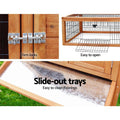 Chicken Coop 155cm Tall Wooden Pet Hutch - Pets Gear