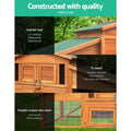 Chicken Coop Wooden Pet Hutch 169cm - Pets Gear