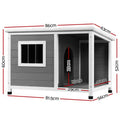 i.Pet Dog Kennel House Large Wooden Outdoor Pet Kennels Indoor Puppy Cabin Log - Pets Gear