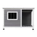 i.Pet Dog Kennel House Large Wooden Outdoor Pet Kennels Indoor Puppy Cabin Log - Pets Gear