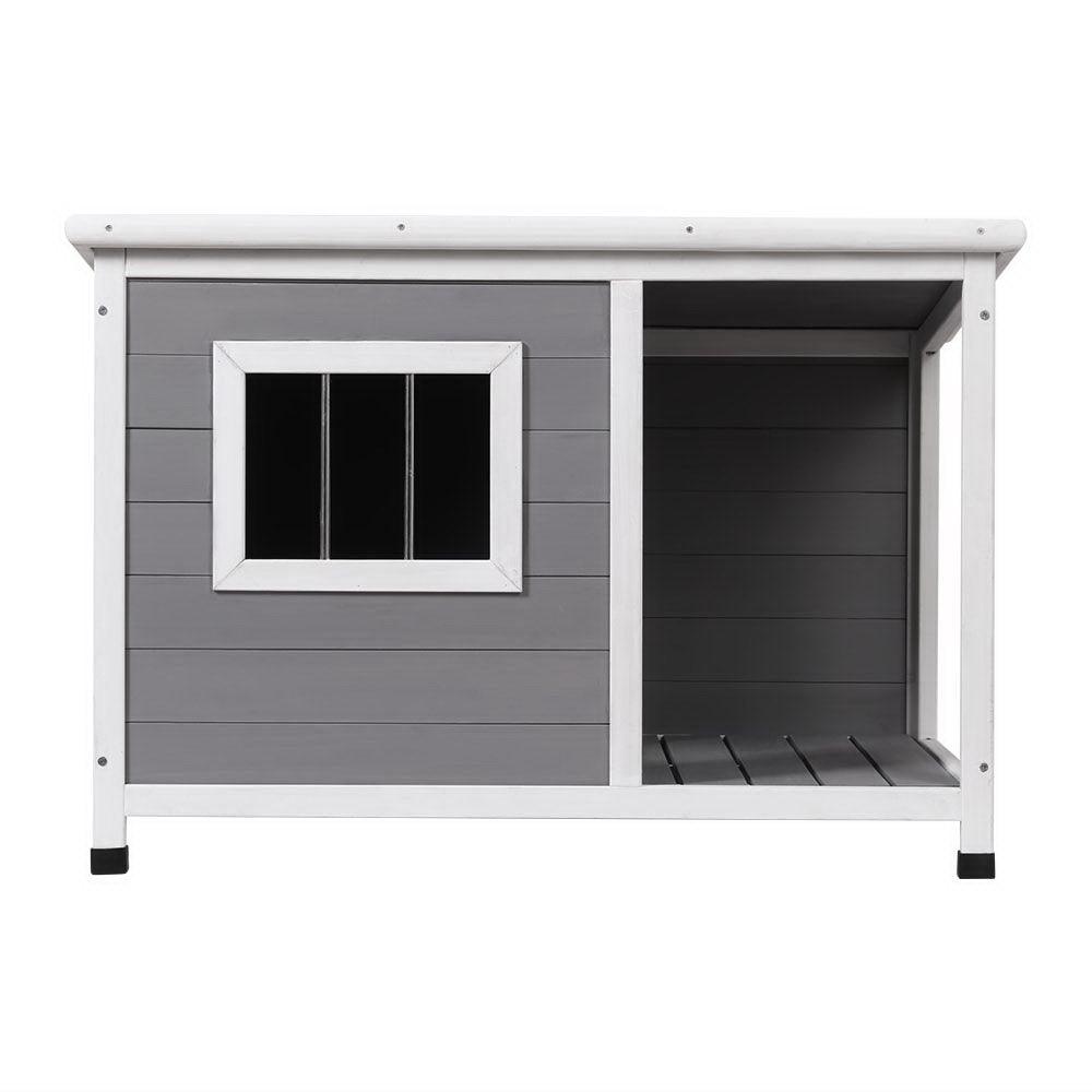 i.Pet Dog Kennel House Large Wooden Outdoor Pet Kennels Indoor Puppy Cabin Log - Pets Gear