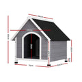 i.Pet Dog Kennel Outdoor Wooden Indoor Puppy Pet House Weatherproof XL Large - Pets Gear