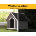 i.Pet Dog Kennel Outdoor Wooden Indoor Puppy Pet House Weatherproof XL Large - Pets Gear