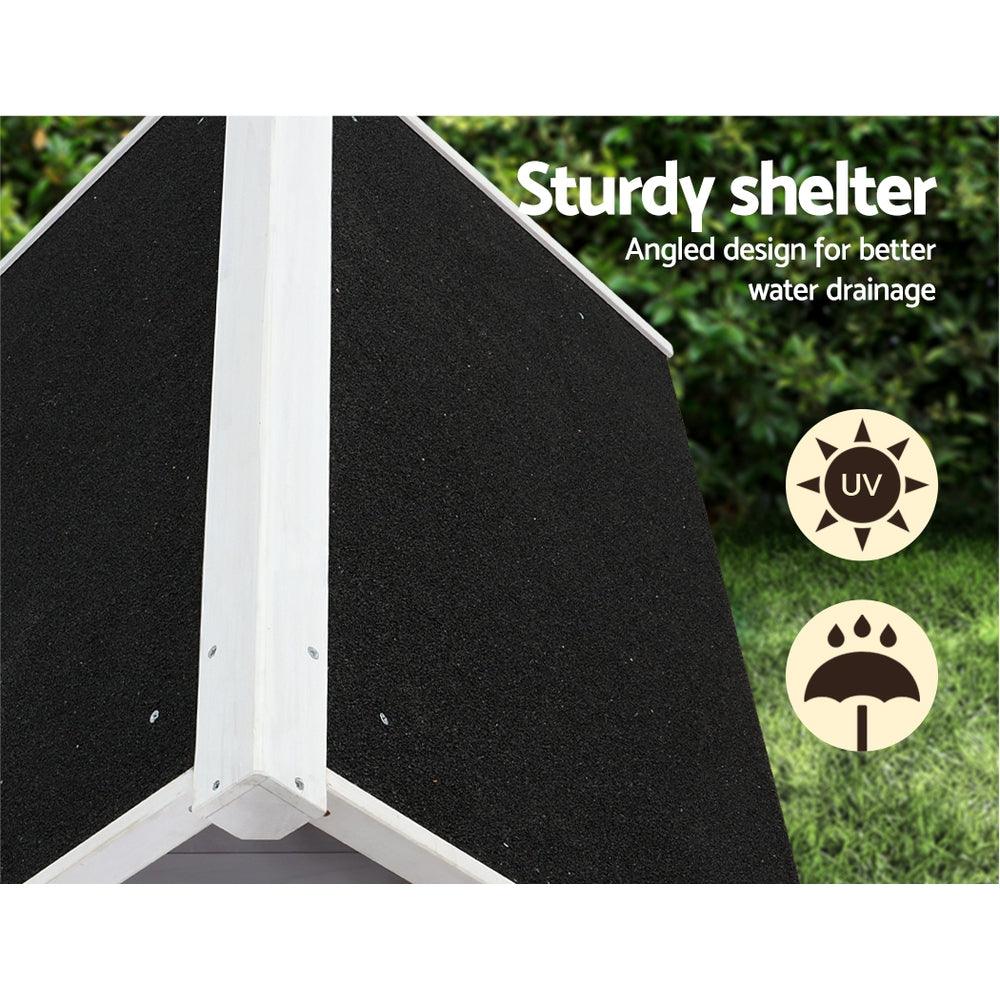 i.Pet Dog Kennel Outdoor Wooden Indoor Puppy Pet House Weatherproof XL Large - Pets Gear