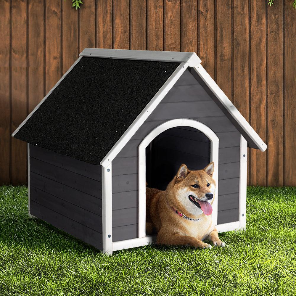 i.Pet Dog Kennel Outdoor Wooden Indoor Puppy Pet House Weatherproof XL Large - Pets Gear