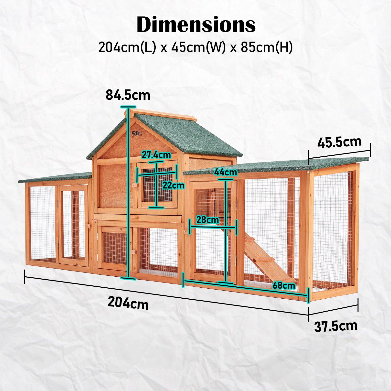 Large Chicken Coop Two Story Cage Run - Pets Gear