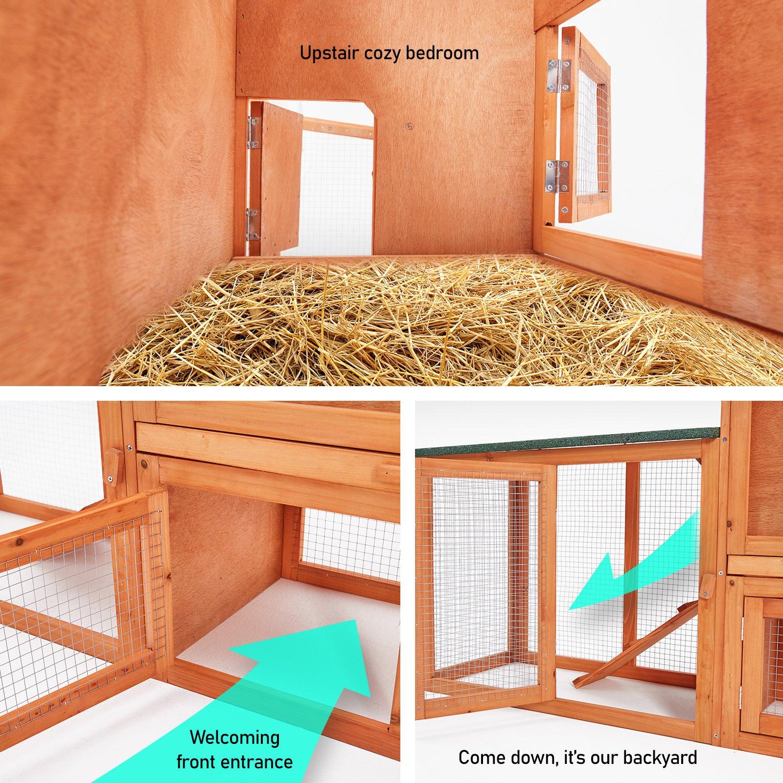 Large Chicken Coop Two Story Cage Run - Pets Gear