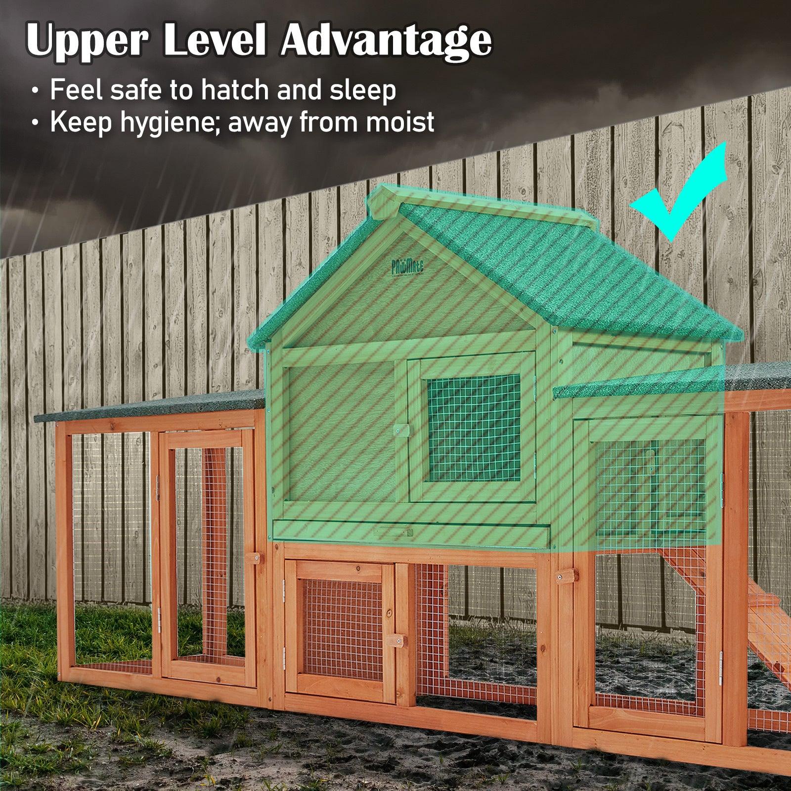 Large Chicken Coop Two Story Cage Run - Pets Gear