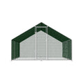 large outdoor dog kennel with roof