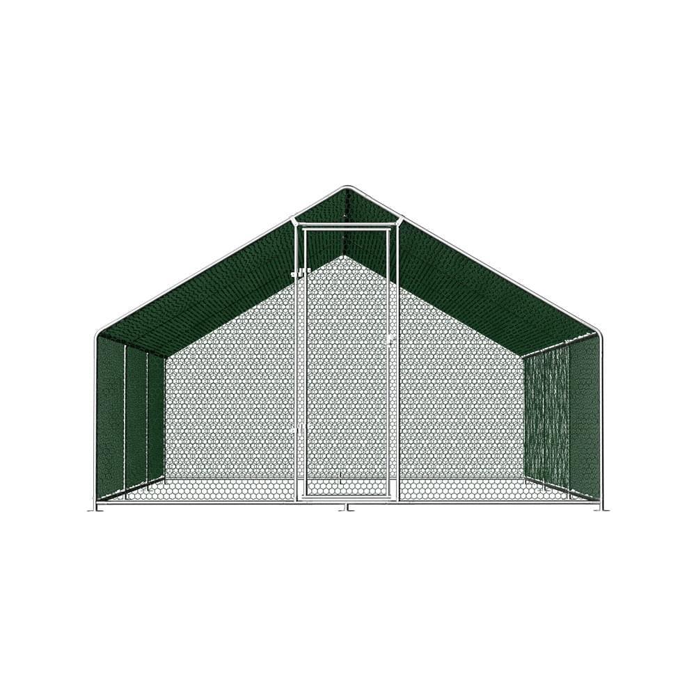 large outdoor dog kennel with roof