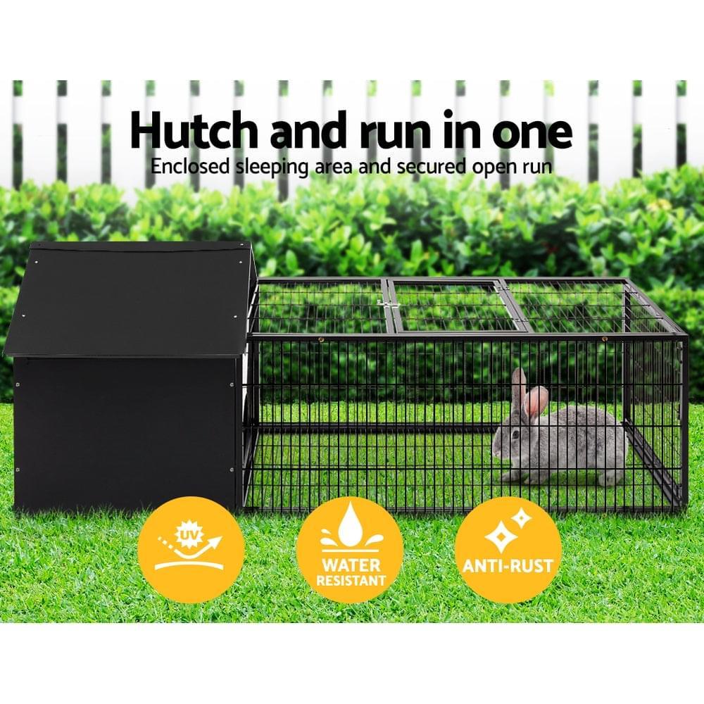 Metal Rabbit Hutch - Pets Gear
