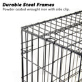 Paw Mate Wire Dog Cage Foldable Crate Kennel 24in with Tray + Cushion Mat Combo - Pets Gear