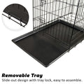 Paw Mate Wire Dog Cage Foldable Crate Kennel 24in with Tray + Cushion Mat Combo - Pets Gear