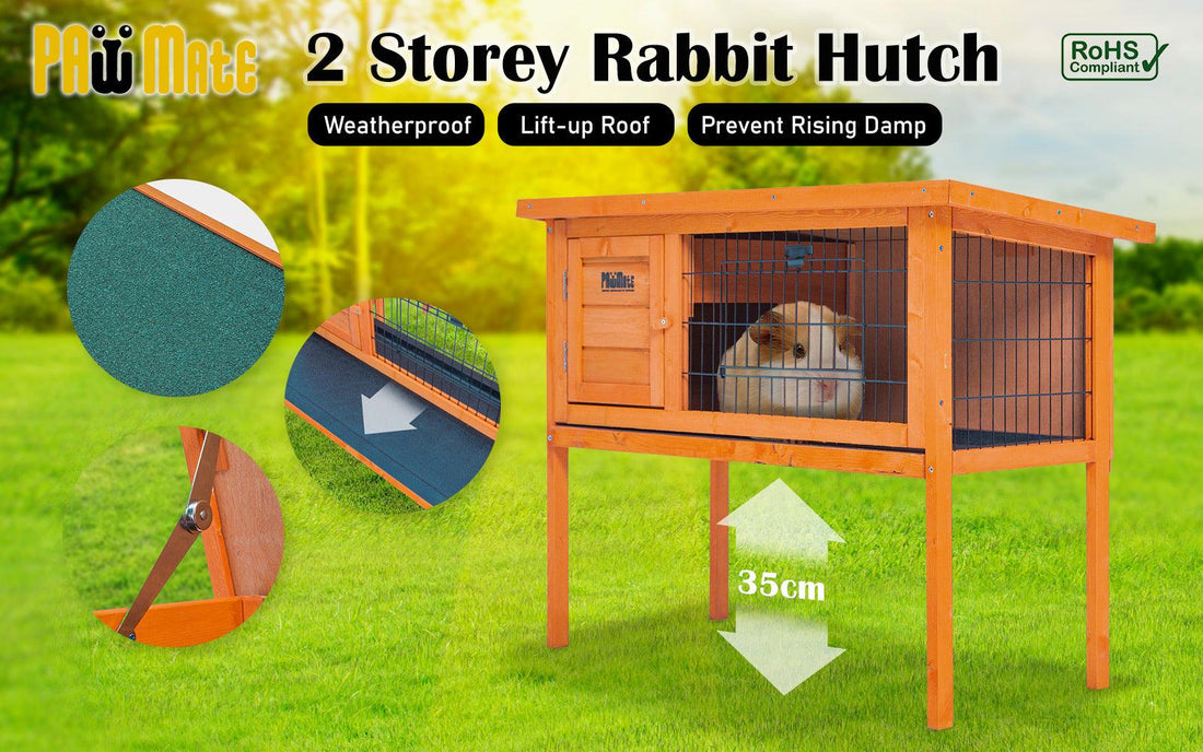 Rabbit Hutch Free Standing Cage - Pets Gear