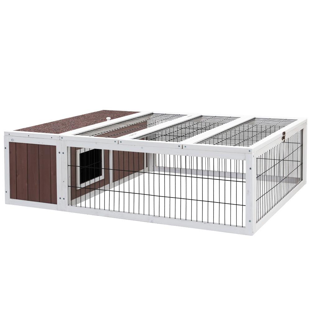 Rabbit Hutch With Run Large Top Access - Pets Gear