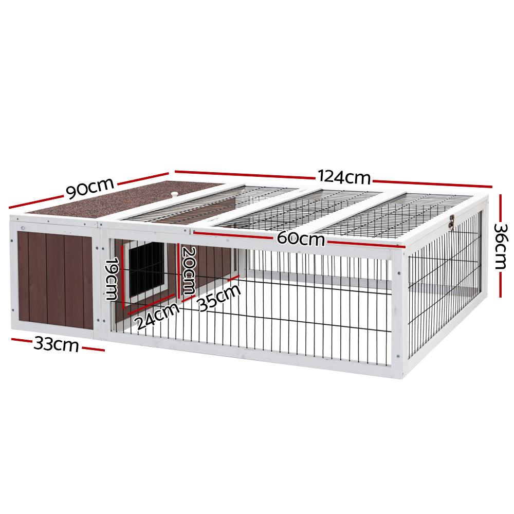 Rabbit Hutch With Run Large Top Access - Pets Gear