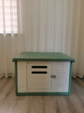 YES4PETS Medium Plastic Pet Dog Puppy Cat House Kennel Green - Pets Gear