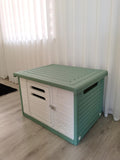 YES4PETS Medium Plastic Pet Dog Puppy Cat House Kennel Green - Pets Gear