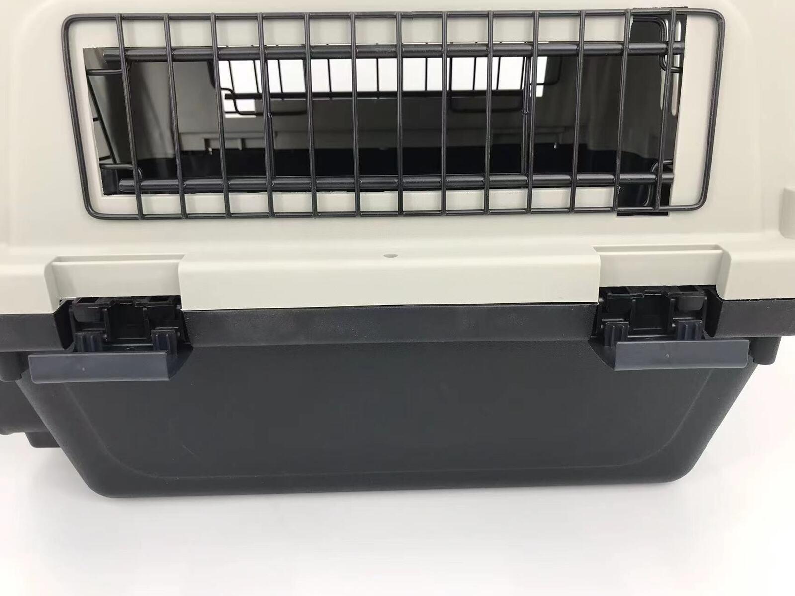 YES4PETS Medium Portable Pet Dog Cat Carrier Travel Bag Cage House Safety Lockable Kennel Grey - Pets Gear