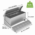 Automatic chicken feeder dimensions with 50 x 12 cm anti-slip treadle