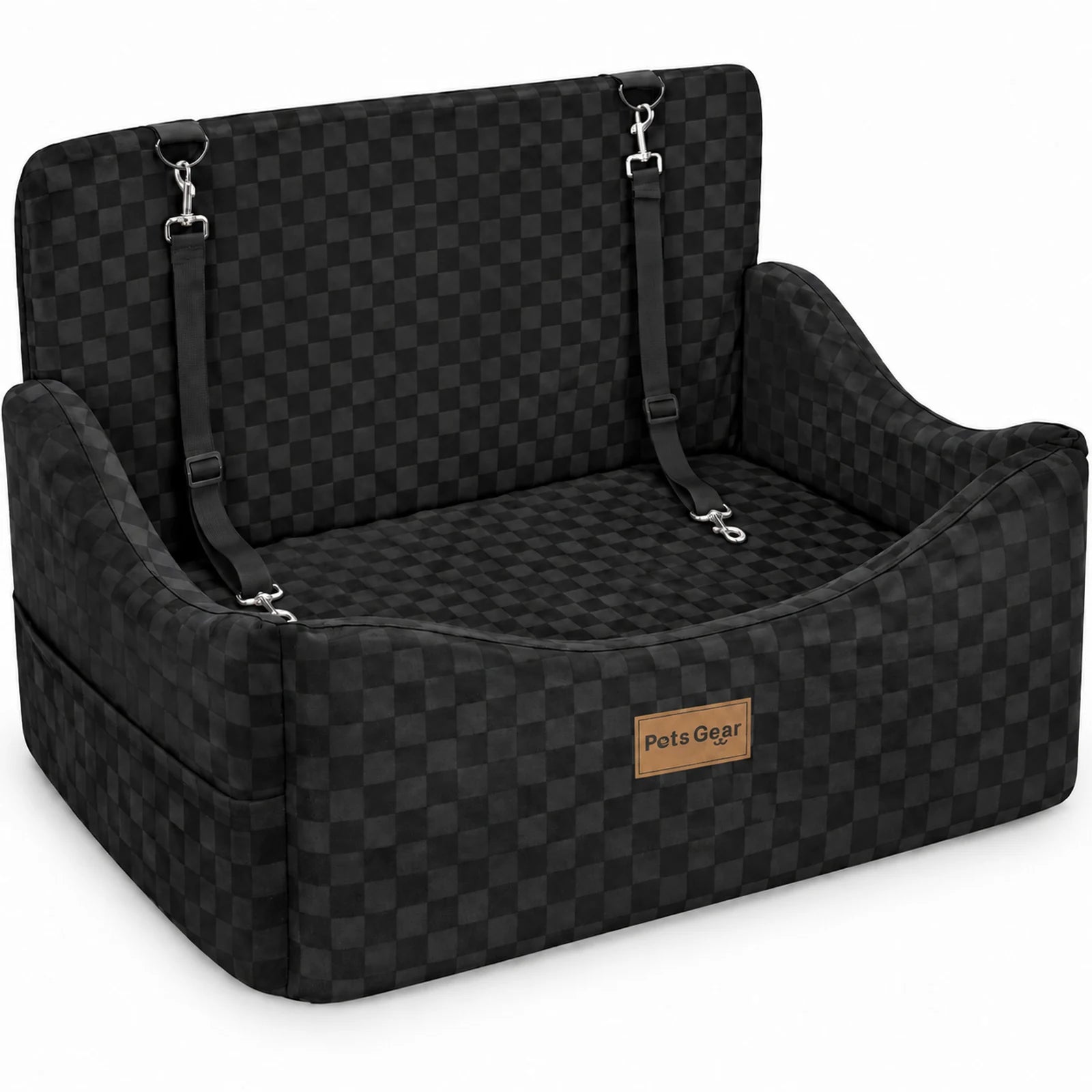 Pets Gear large black dog car booster seat on a white background