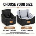 Size guide for Pets Gear dog car booster seats in Medium and Large