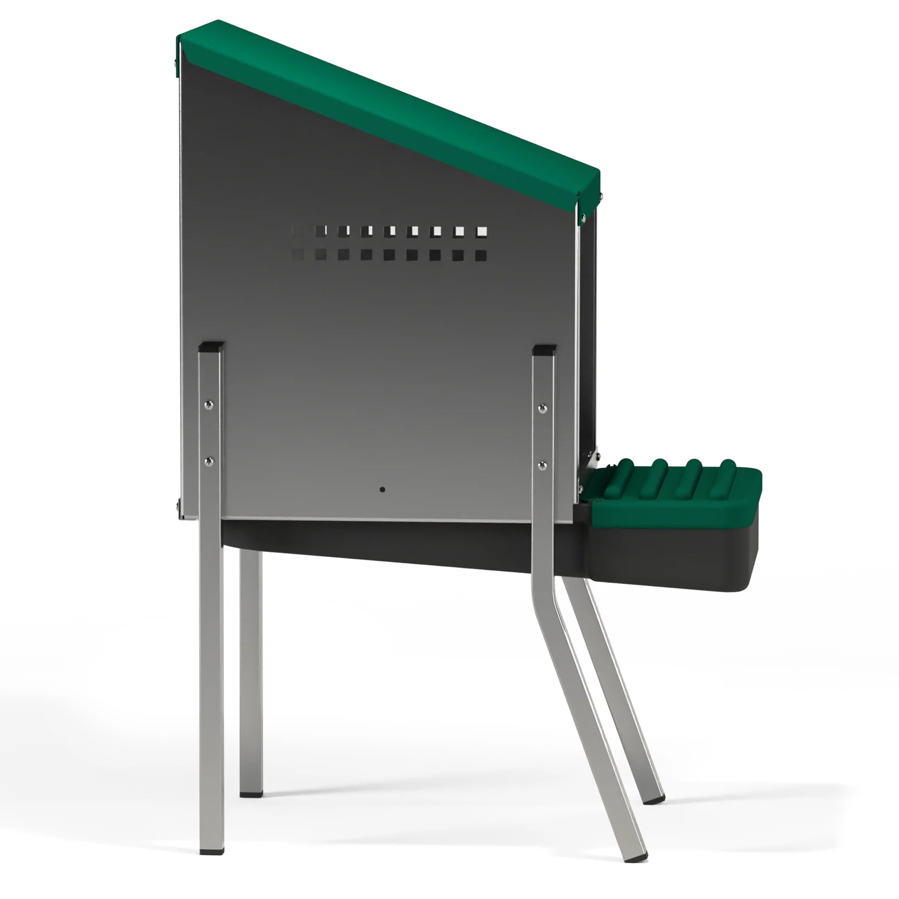 1-compartment hen laying box with angled rollaway base for clean, unbroken eggs