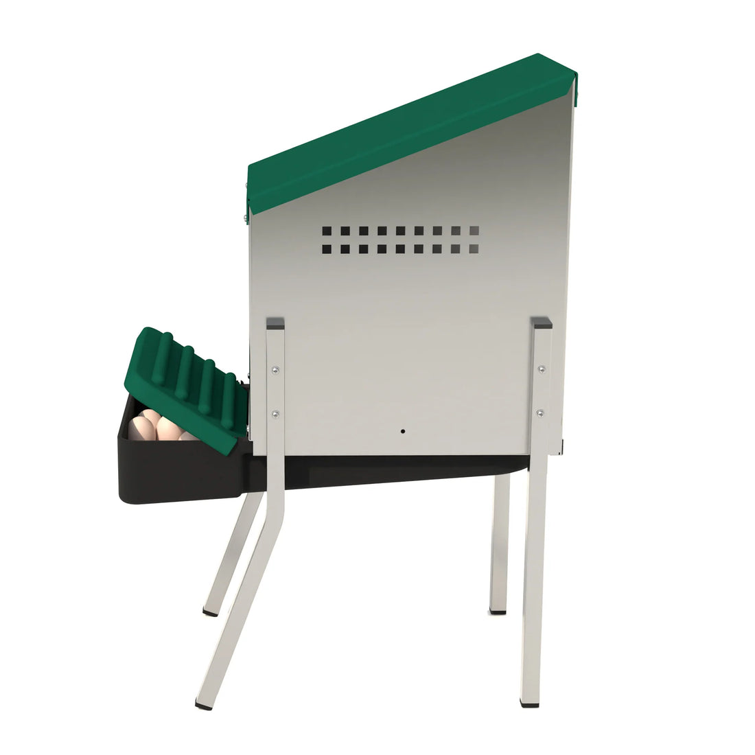 Chicken Rollaway Nesting Box Elevated 1 Compartment Green