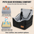 Pets Gear JourneyLift dog car booster seat showing plush and breathable cushion surfaces