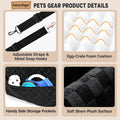 Pets Gear JourneyLift details including straps, egg-crate foam, side pockets and plush fabric