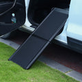 Dog ramp for car back seat side entry set at car door, non-slip walking surface
