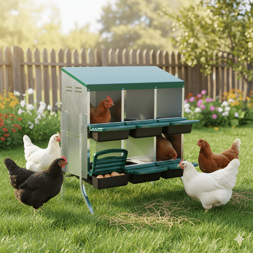 Double Layer Elevated Roll Away Nest Box