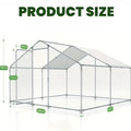 Metal Chicken Cage Galvanised Steel 4m x 3M product size