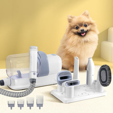 7-in-1 Pet Grooming Kit – Dog & Cat Hair Vacuum & Clipper